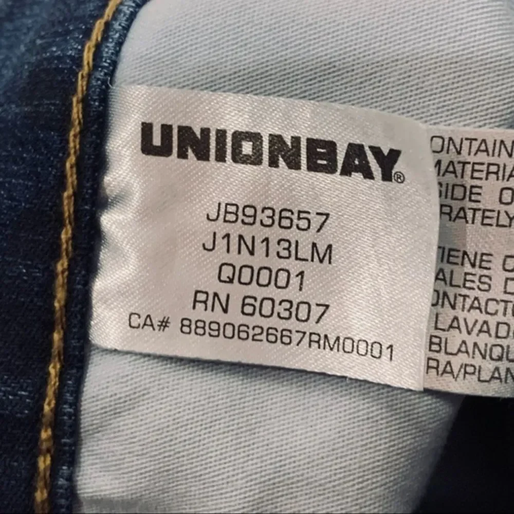 Unionbay High Rise Blue Camo Skinny Jeans 9 - Picture 8 of 16